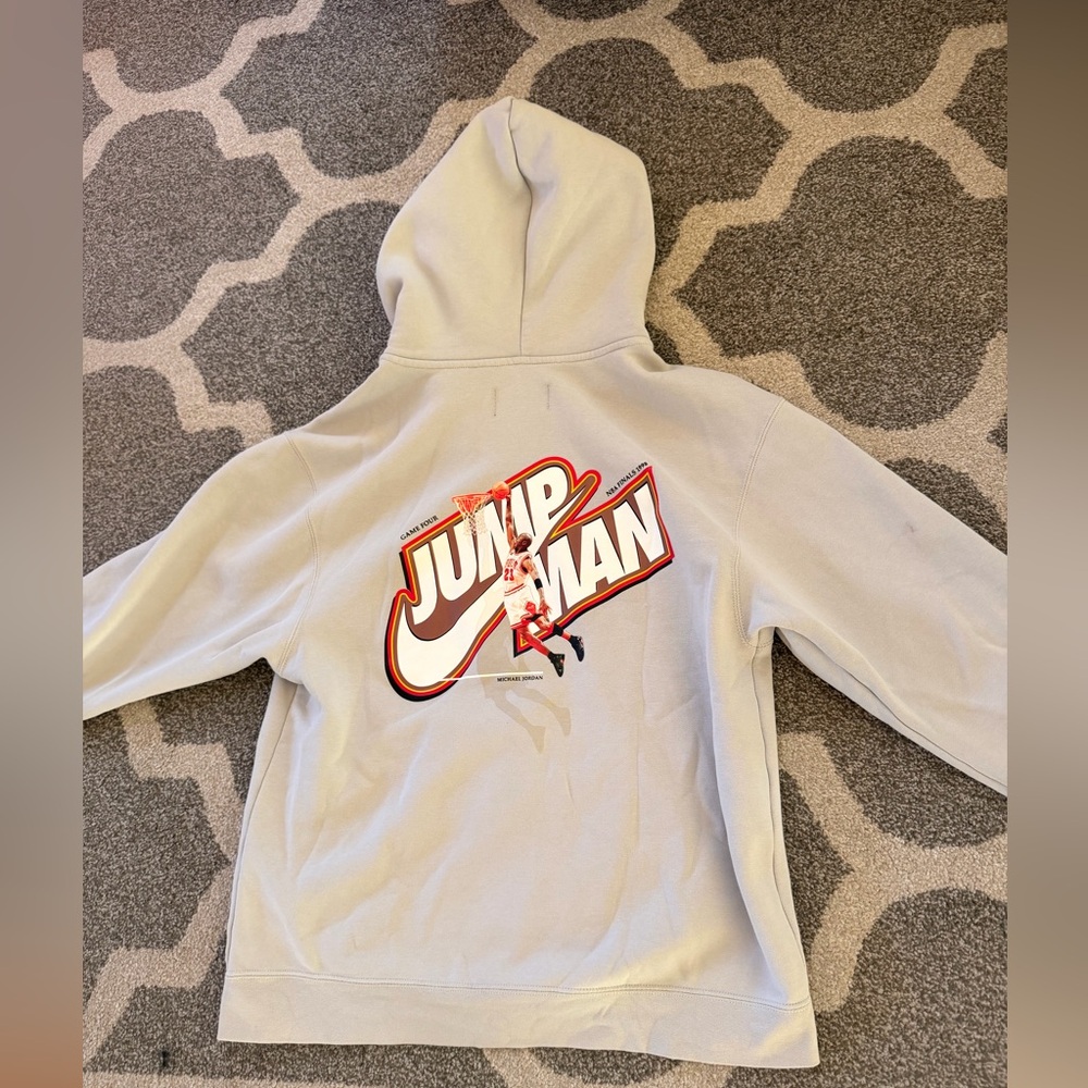 NIKE AIR JORDAN MENS Jumpman Fleece Grey Full-zip up Game 4 1998 Finals - M